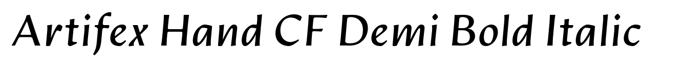 Artifex Hand CF Demi Bold Italic